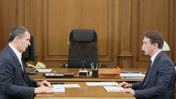 Губернатор Белгородской области встретился с руководителем корпорации «Развитие» 