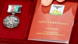 Белгородский губернатор Вячеслав Гладков показал областную награду для членов местной самообороны