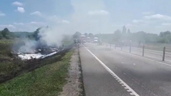 ДТП с возгоранием грузового автомобиля произошло в Валуйском городском округе