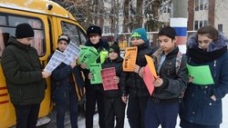 Помощники сотрудников ДПС обновили памятки в школьных автобусах