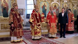 Соборное богослужение по случаю 50-летия со дня рождения архиерея Валуйской епархии прошло в округе